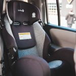 Child seat installed at a rear seat of a car